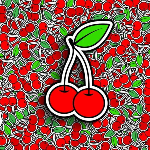 Cherries background — Stock Vector