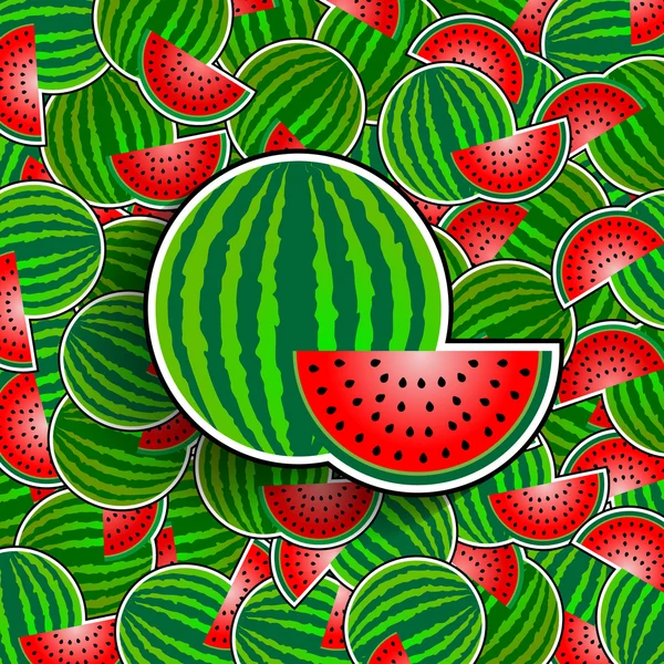 Wassermelone Hintergrund — Stockvektor