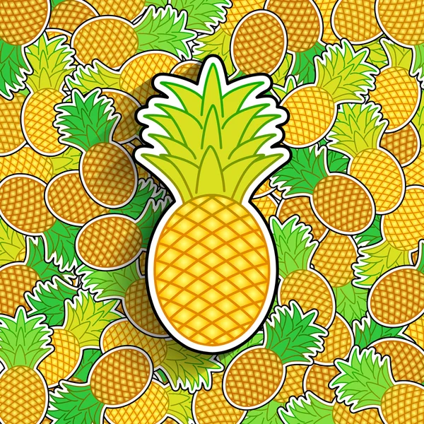 Pineapple background — Stock Vector