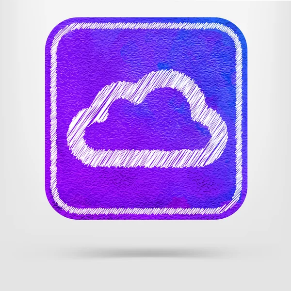Akvarell ikon felhő — Stock Vector