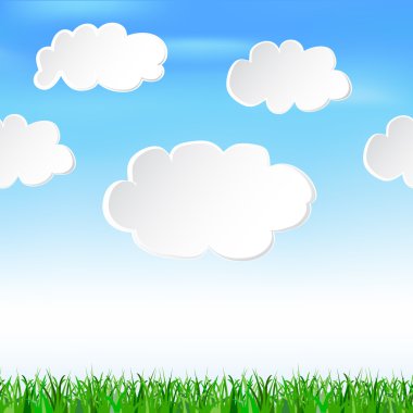 konuşma bulutlar gökyüzü üzerinde