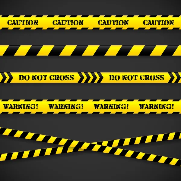 Uyarı teyp kümesi. vektör çizim.