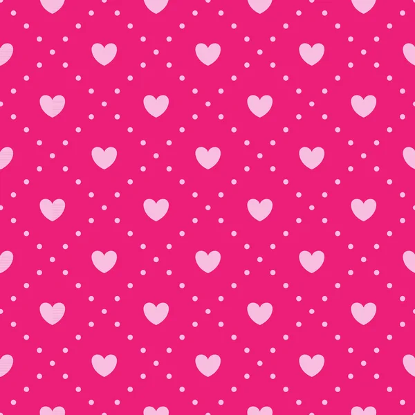 Roze hart patroon. — Stockvector