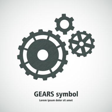 Gears'ın sembol simge. vektör çizim.
