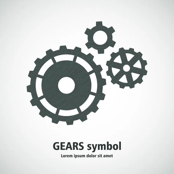 Gears symbol icon. Vector illustration. — Stock Vector