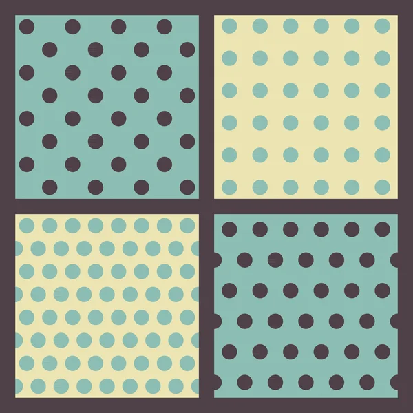 Set gekleurde gestippelde patronen. — Stockvector