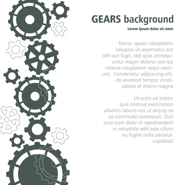 Gears vertikal banner. vektor illustration. — Stock vektor
