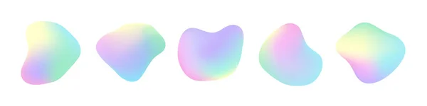 Organische Form Holographen Farben isoliert, Etikett Stockvektor
