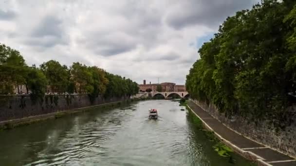 Time Lapse Vídeo Com Ponte Príncipe Amedeo Savoia Aosta Sobre — Vídeo de Stock