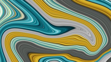 Modern Sanat Sıvısı Soyut mermer, turkuaz, siyah turuncu ve gri Grafik Renkli. 3d Dijital Duvar Kağıdı Arkaplanı