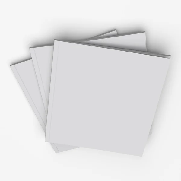 Mucchio di bianco grigio A4 cataloghi di formato — Foto Stock