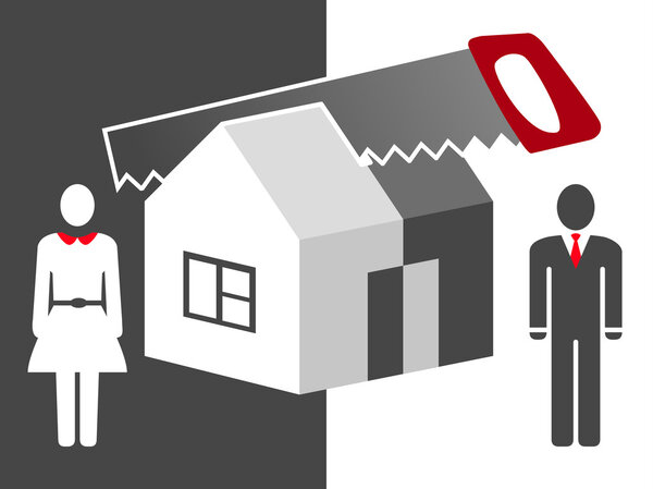 Vector illuctration about division of property