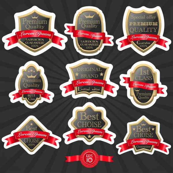 Premium quality label set 2 — Stock Vector