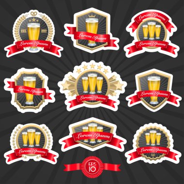 Octoberfest bira etiket kümesi