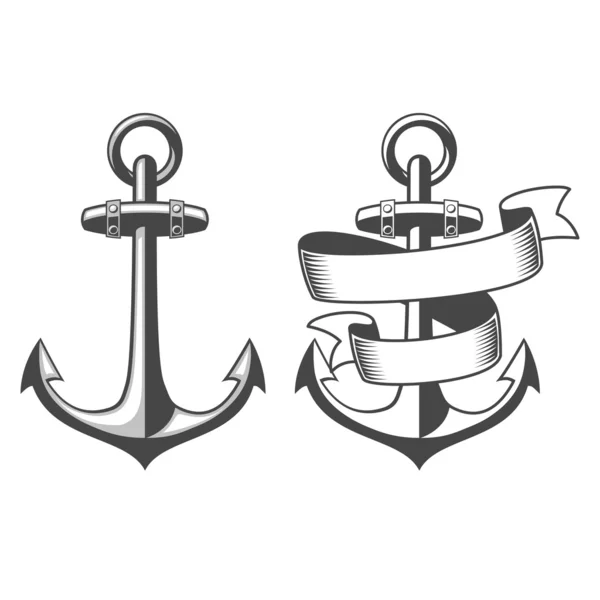 Nautical anchors — Stock Vector