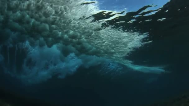 Подводная океанская волна — стоковое видео