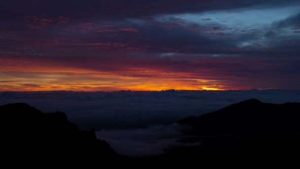 Wschód czas wygaśnięcia haleakala maui — Wideo stockowe