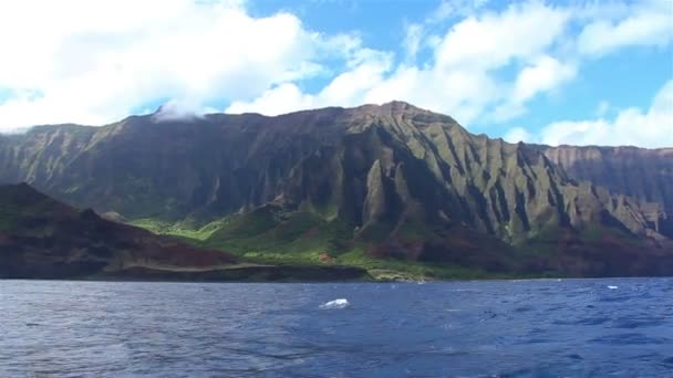 Na pali sahil kauai, Hawaii'den tekne — Stok video