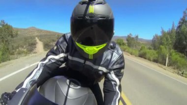 POV adam sürme motosiklet