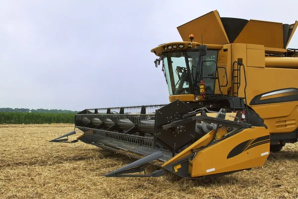 Combine harvesting wheat. — Stock Photo, Image