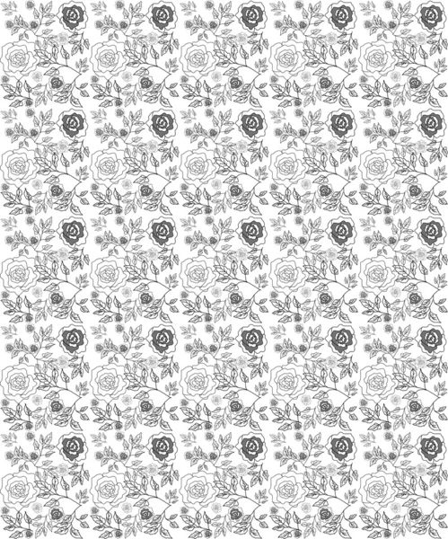 Floral seamless roses pattern