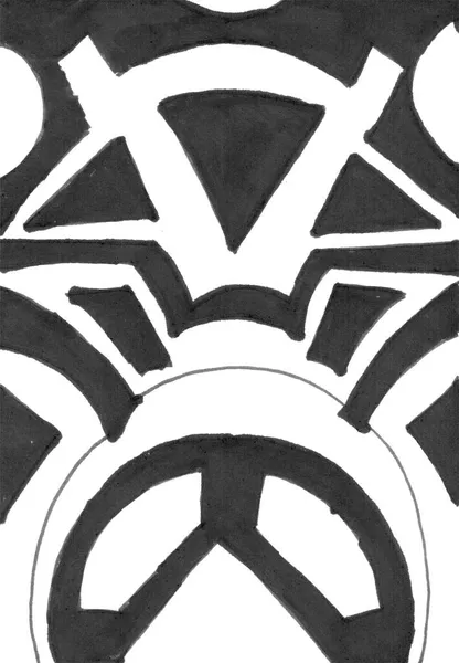 Arkaplan için siyah ve beyaz geometrik desen — Stok fotoğraf