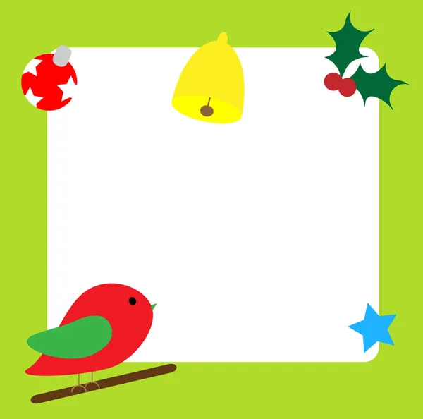 Christmas card with bird — Stock Vector