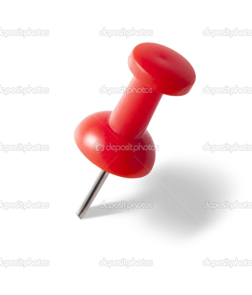 Red thumbtack