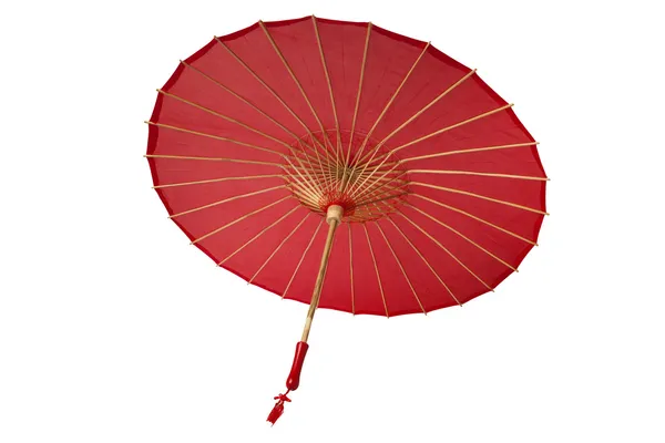 Ombrello rosso tradizionale cinese — Foto Stock