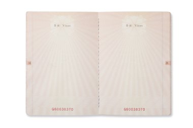Blank Chinese passport page clipart