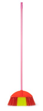 kırmızı plastik süpürge