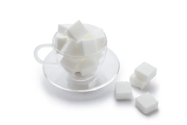 Zucker im Glasbecher — Stockfoto