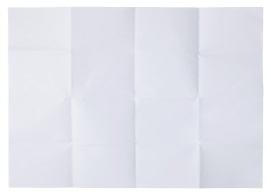 katlanmış boş kağıt