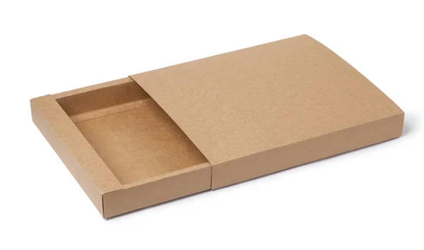 Empty kraft paper box — Stock Photo, Image