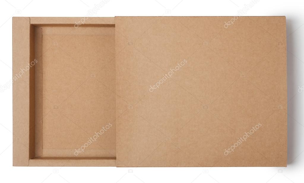 Empty kraft paper box