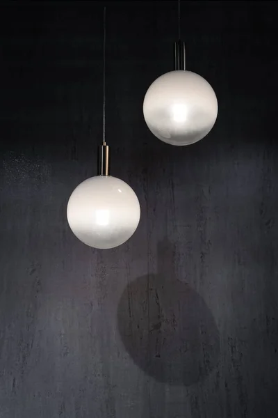Sada Moderních Stropních Žárovek Transparentní Čiré Akrylové Koule Koule Lampa — Stock fotografie