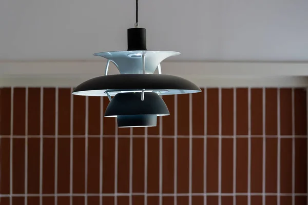 Krásný Moderní Stropní Lampa Interiér Pro Domácnost Bydlení Stěny Pozadí — Stock fotografie