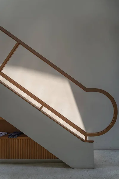 Escaliers Modernes Garde Corps Bois Pour Construction Maison Design Intérieur — Photo