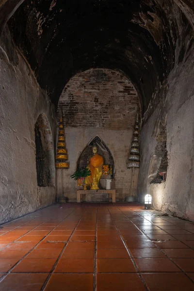 Oude Tunnel Tempel Wat Mong Tempel Grot Tempel Waar Mensen — Stockfoto