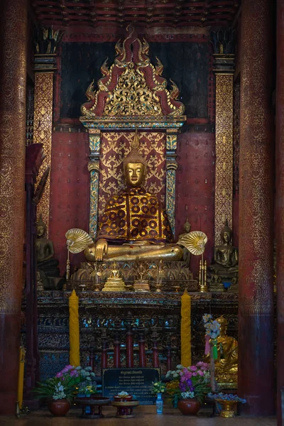 Oude Boeddha Van Wat Ton Kain Tempel Oude Houten Tempel — Stockfoto