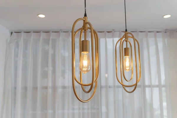 Beautiful Group Set Modern Ceiling Lamp Lights Bulbs Has Vertical — Foto de Stock