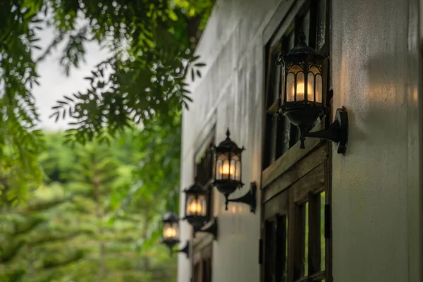 Красивые Старинные Лампы Стены Лампы Лампы Классические Формы Ретро Стиль — стоковое фото