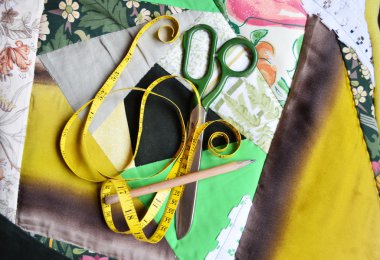 patchworky sandalye minder & dikiş araçları