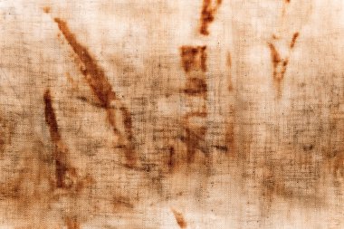 Çamur ve pasla kaplı eski bir kumaş dokusu. Arkaplan tahıl