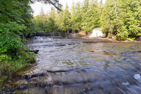 Au Train Falls in the Upper Peninsula of Alger County, Michigan — Stock Photo, Image