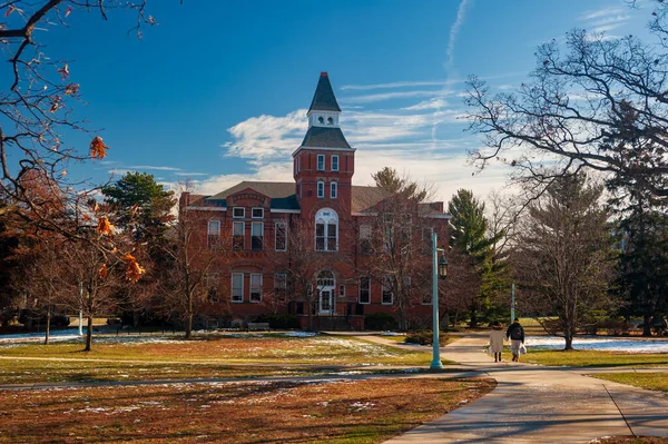 美国密歇根州立大学校园里的历史林惇厅，位于密歇根州立大学校园里 — 图库照片