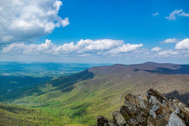 Shenandoah Ulusal Parkı 'nın panoramik manzarası, Virginia, ABD