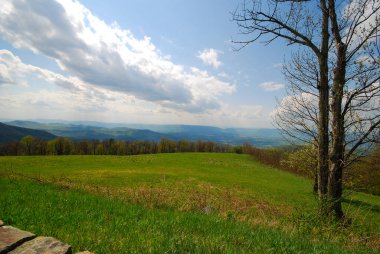 Shenandoah Ulusal Parkı 'nın panoramik manzarası, Virginia, ABD