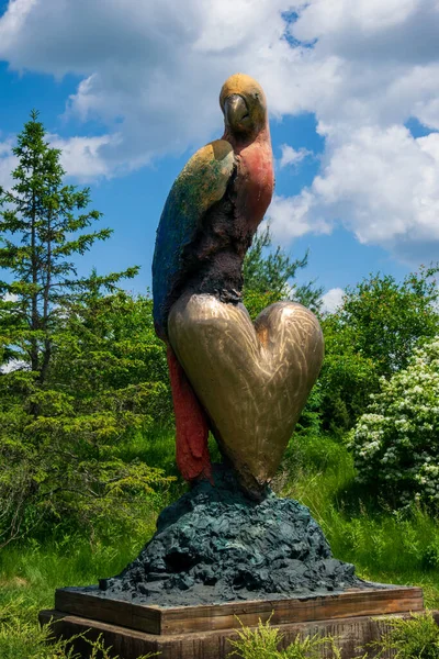 Grand Rapids, MI USA - May 30, 2016: Large Parrot Screams Color Meijer Gardens — 스톡 사진