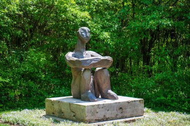 Grand Rapids, MI USA - 30 Mayıs 2016: Grosser Trefree sanat eseri Meijer Gardens Park